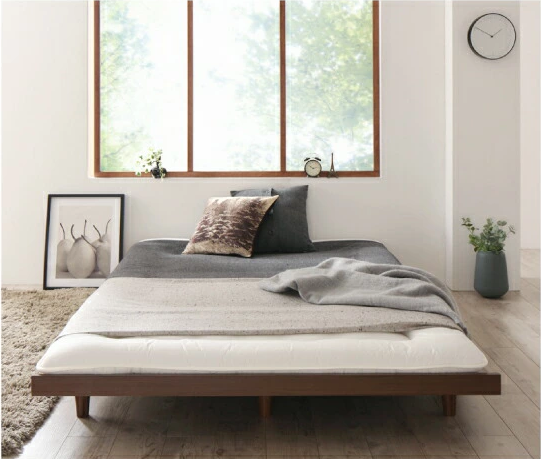 一人暮らしに必要な物　デザインボードベッド ベッドフレームのみ シングル ロング丈の商品説明画像5枚目