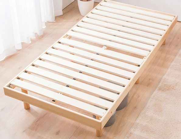一人暮らしに必要な物　敷布団対応 天然木フレーム高さ3段階すのこベッドの商品説明画像1枚目