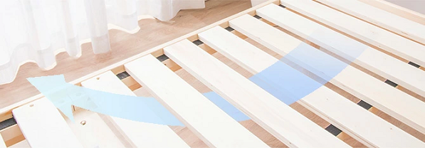 一人暮らしに必要な物　敷布団対応 天然木フレーム高さ3段階すのこベッドの商品説明画像12枚目