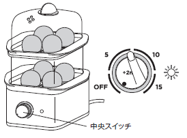 ラッセルホブス スチーマーの活用方法　ゆで卵のつくり方説明画像6枚目