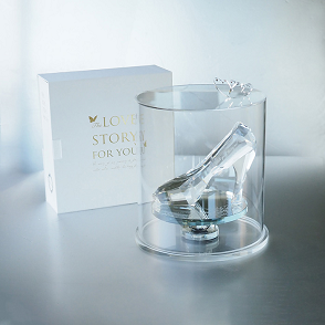 一生の思い出に残るガラスの靴プロポーズ メリアルーム　ガラスの靴に名入れ刻印「シンデレラのガラスの靴セット」プリンセスクリスタルの商品画像