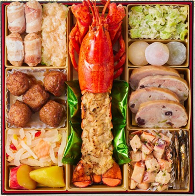 楽天で選ぶふるさと納税 おせち料理の人気ランキング 第3位 「1の重」に入っている食材のイメージ画像