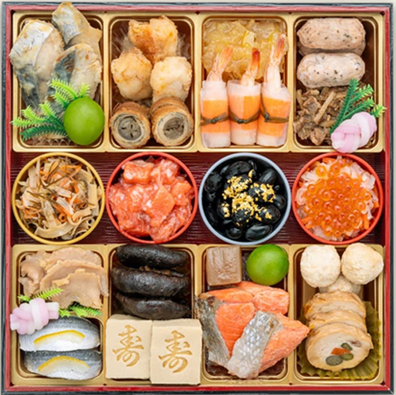 楽天で選ぶふるさと納税 おせち料理の人気ランキング 第4位 「3の重」に入っている食材のイメージ画像