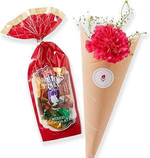 バレンタインデーの日に贈るスイーツ・お菓子部門ランキング5位: フラワーギフト(チョコ+花セット)の商品画像